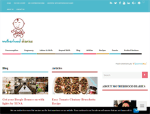 Tablet Screenshot of motherhooddiaries.com